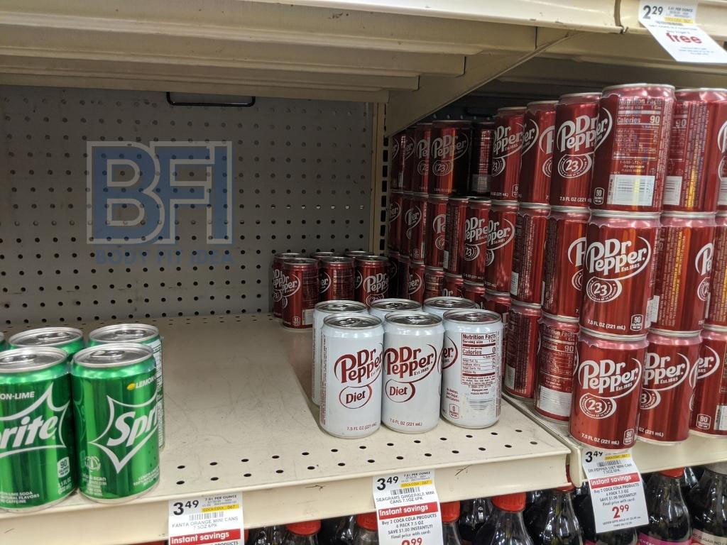 Diet Dr pepper nutrition's products